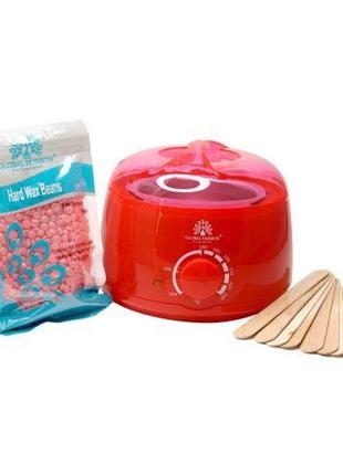 Набір для воскової депіляції global fashion, червоний