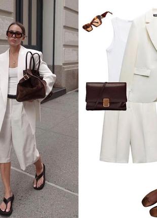 Мега стильний крутий комплект блейзер бермуди zara s м