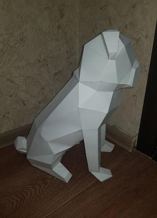 Paperkhan конструктор з картону 3d фігура собака пес паперкрафт papercraft подарунковий набір для творчості іграшка сувенір3 фото