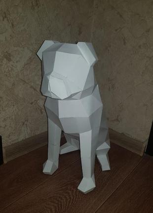 Paperkhan конструктор з картону 3d фігура собака пес паперкрафт papercraft подарунковий набір для творчості іграшка сувенір1 фото