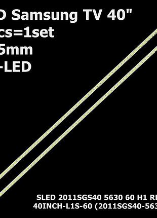Led підсвітка 40" 40inch-l1s-60 gige-400sm  40f8030t  40913led 1 планка
