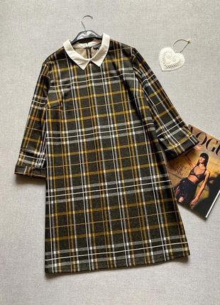 Нове плаття сукня primark в клітинку з білим коміром розмір l-xl