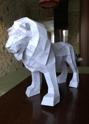 Paperkhan набір для створення 3d фігур лев кіт кішка паперкрафт papercraft подарунок іграшка сувенір конструктор для творчості5 фото