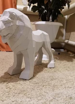 Paperkhan набір для створення 3d фігур лев кіт кішка паперкрафт papercraft подарунок іграшка сувенір конструктор для творчості4 фото