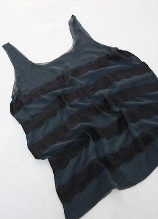 Шелковая майка с кружевом by malene birger