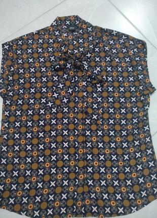 Блуза блузка оздоблена бантом аскет