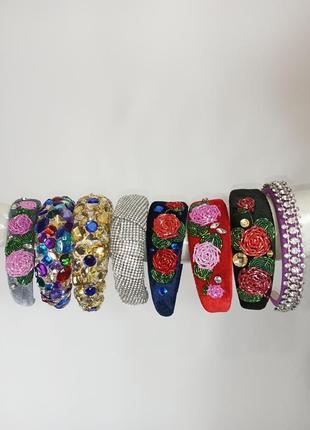 Обруч ободок ручная работа украшение на волосы голову hand made обідок