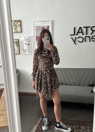 Платье лео принт леопардовый принт 2