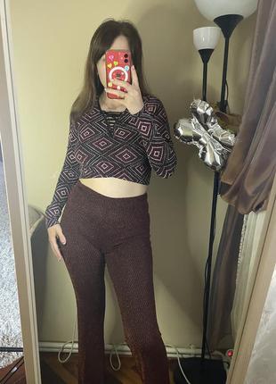 Штани з люрексовою ниткою від h&m