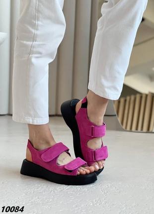 Босоніжки натуральна замша код 10084