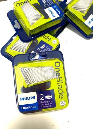 Оригінальні змінні леза philips oneblade 2шт. сменные лезвия картриджи