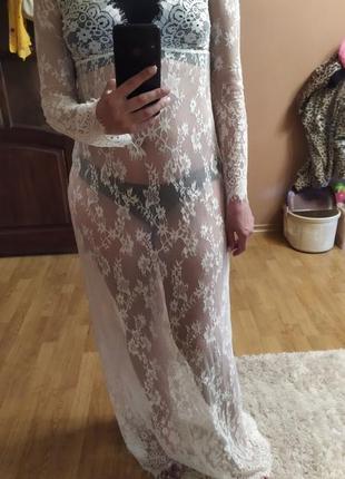 Сексуальна пляжна мереживна сукня