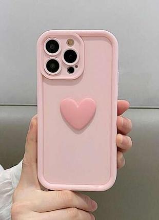 Чохол для iphone 14 pro 3d love case: pink