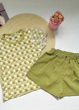 Костюм блуза и шорты для девочки размер