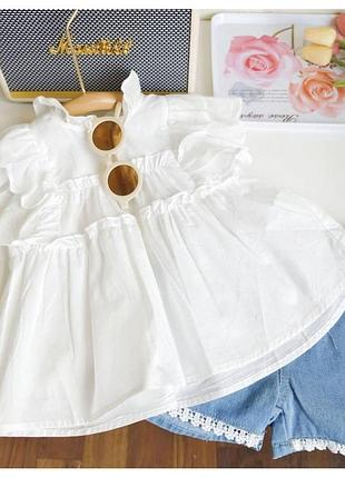 Костюм для девочки с джинсовыми шортами