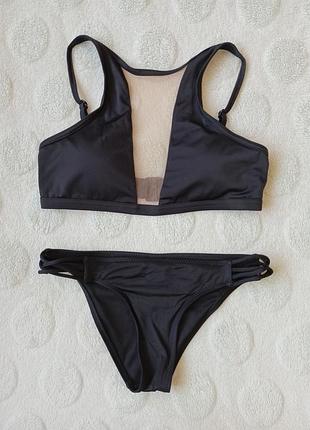 Купальник new look размер xs топ топик бюстгальтер бюст бюстье бра бралет лиф балконет бикини плавки трусы трусики