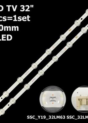 Led підсвітка 32" lg  32lv340csb  32lm630pla 1 планка