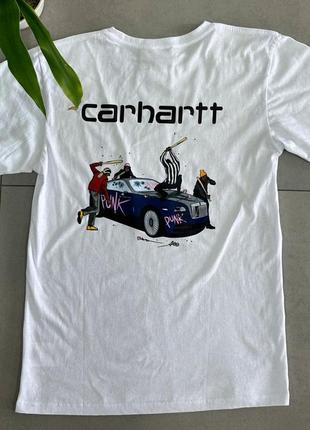 Футболка carhartt білий car punk