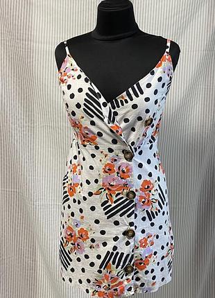 Женское короткое платье сарафан на запах primark