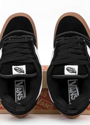 Кеди vans knu skool black gum brown6 фото