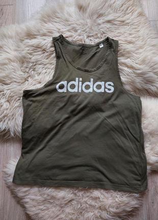 💙💚🩵 классная стильная майка adidas цвета хаки