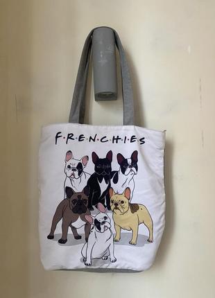 Сумка шоппер frenchies на молнии.