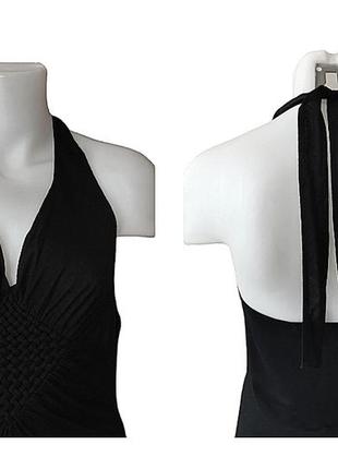 Топ с открытой спинкой топ на завязках evening collection вечерний топ с завязками на шее5 фото
