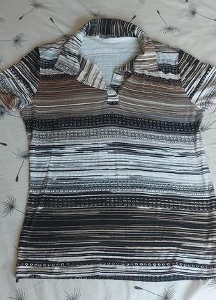 Поло на короткий рукав рубашка стиль хипи винтаж