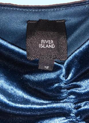 Оксамитова сукня river island блакитна 5