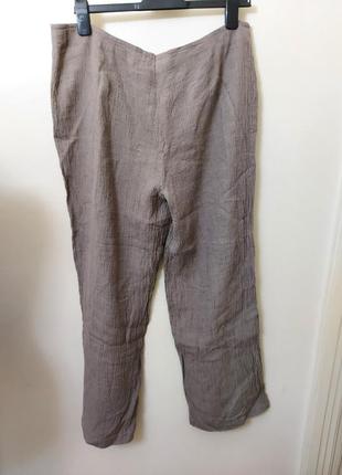 Широкие льняные брюки