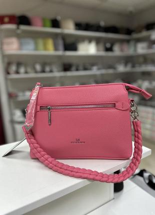 Малинова сумка / жіноча сумка / сумка середнього розміру / прямокутна сумка / блакитна сумка