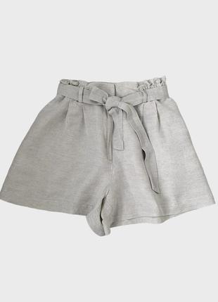 Лляні шорти бермуди h&m з високою посадкою льон віскоза2 фото