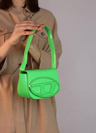 Сумка 💼 diesel 1dr shoulder bag light green 8