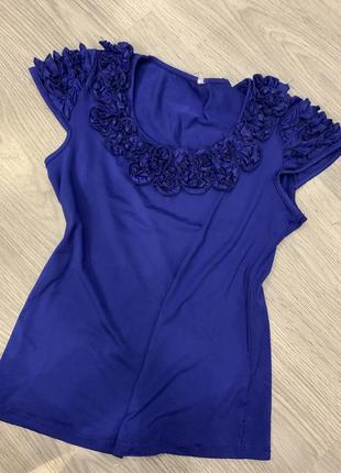 Футболка синяя