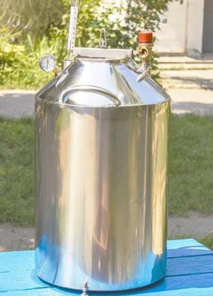 Автоклав для домашнього консервування мега-30 з неіржавкої сталі на 15 літрів або 30 напівлітрових банок