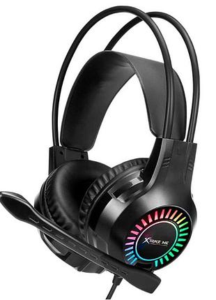 Игровые наушники xtrike me gh-709 с микрофоном и rgb подсветкой