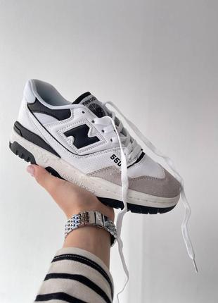 New balance 550 black white уцінка