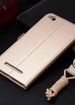 Чехол-книжка holey для xiaomi redmi 4a gold 2