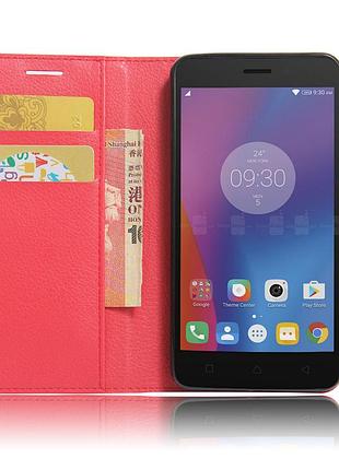 Чехол-книжка bookmark для lenovo k6 red 5