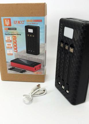 Yui портативна мобільна зарядка (павербанк) power bank solar 60000mah, переносний акумулятор для телефону