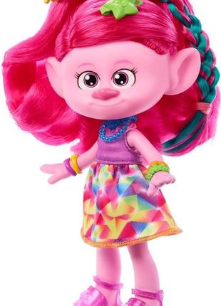 Лялька mattel dreamworks trolls поппі queen poppy, троллізнову разом 20232 фото