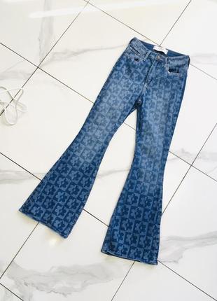 Крутые винтажные джинсы клёш хиппи hollister y2k