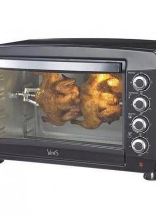 Электрическая духовка vinis vo-4820b с конвекцией с грилем  и подсветкой