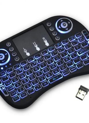 Бездротова аеромиша i8 з російською клавіатурою для смарт тв приставок lithium version