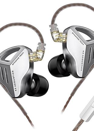 Навушники kz zvx з мікрофоном silver