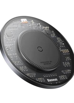 Бездротове зарядне baseus simple 2 wireless charger 15w bs-w530 black