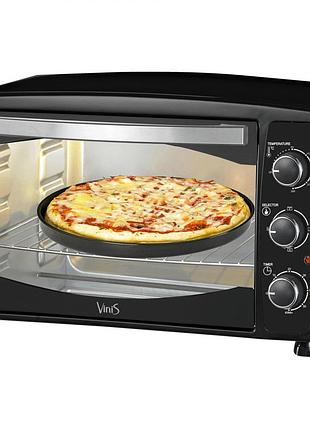 Электрическая духовка vinis vo-4218b с конвекцией с пиццей  и подсветкой