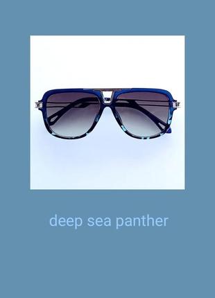 Uv400 окуляри "deep sea panther" сонцезахисні іміджієві о_окуляри з градієнтним заливанням скла та оправи.