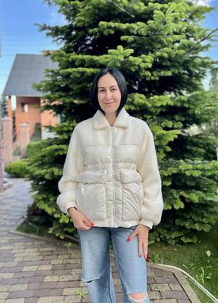 Весенняя осенняя куртка из экоальпаки 36-42