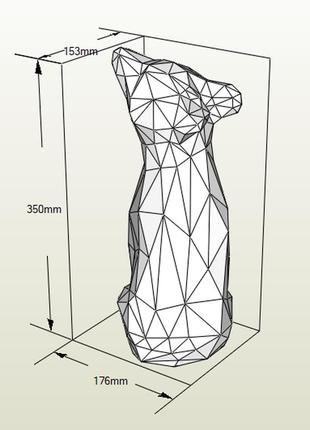 Paperkhan набір для створення 3d фігур медвідь медведик паперкрафт papercraft подарунок іграшка сувенір конструктор для творчості8 фото